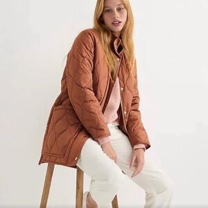 J. Crew Quilted Cocoon Puffer Jacket in Nutmeg Sz 3X